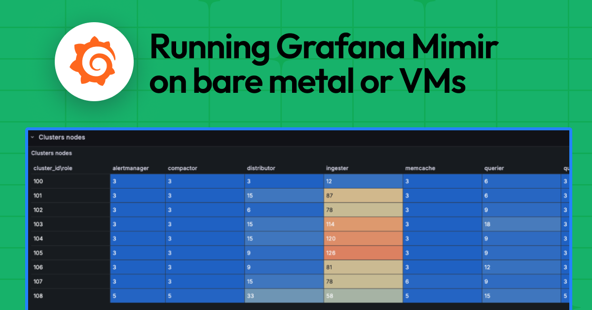 Grafana Mimir: 3 reasons to run the TSDB for Prometheus on bare metal